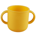 thumbnail image 1 of Taza de entrenamiento de silicona para bebés, taza de aprendizaje para niños pequeños con dos asas, taza abierta para bebés, a partir de 6 meses, 1 of 5