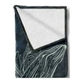 thumbnail image 2 of Whale Soft Flannel Fleece Throw Blanket, Silhouette of Mammal in Doodle Style Coral Reef and Seaweeds Print, Cozy Plush for Indoor and Outdoor Use, 70" x 90", Slate and Petrol Blue, by Ambesonne, 2 of 5