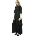 thumbnail image 6 of Phagun Asymmetrical Solid Black Indian Clothing Kurta Kurti With Palazzo Pant-26, 6 of 6