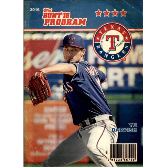 Collectible 2016 Topps Bunt Programs #P9 Yu Darvish MLB Baseball Trading Card