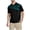 Green A, variant on WRKEKC Mens Short Sleeve Button Down Shirts Geometric Print Short Sleeve Button Lapel Top Modern Graphic Smart Casual Style