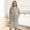 Gray, variant on Hooded Bathrobe Robe Women's Long Sleeve Solid Color Pocket Belted Bathrobe Pajama Set Hooded Design for Post Bath and Casual