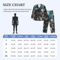 thumbnail image 4 of Logiee Cute Skeletons Figurines Print Mens Long Sleeve Pajama Set,Notched Collar Pajamas for Men, Men's Sleepwear,Mens Sleepwear with Pockets & Button Down-Large, 4 of 7