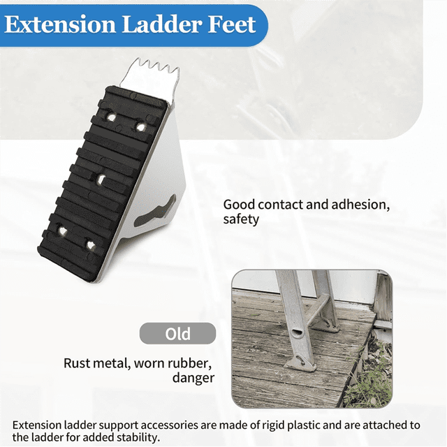 Shoe Kit 26-2 Extension Ladder Parts, Extension Ladder Feet Compatible with D1200 D1300 D1700 D1800 Series Ladders