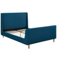 thumbnail image 3 of Modway Aubree Queen Upholstered Polyester Fabric Sleigh Platform Bed in Azure, 3 of 5