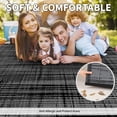 thumbnail image 5 of VUNATE Outdoor Rug Carpet 9'x12' Waterproof Reversible Patio Rug Portable Modern Abstract Indoor Outdoor Rug Plastic Straw Rug for RV Camping Garden Picnic Deck Backyard Porch Decor Black and Gray, 5 of 7