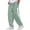 Green, variant on GUZOM Mens Waffle Knit Pants Navy Blue Baggy Fit Casual Lounge with Drawstring Waist Relaxed Cuffed Ankle Streetwear,Size S