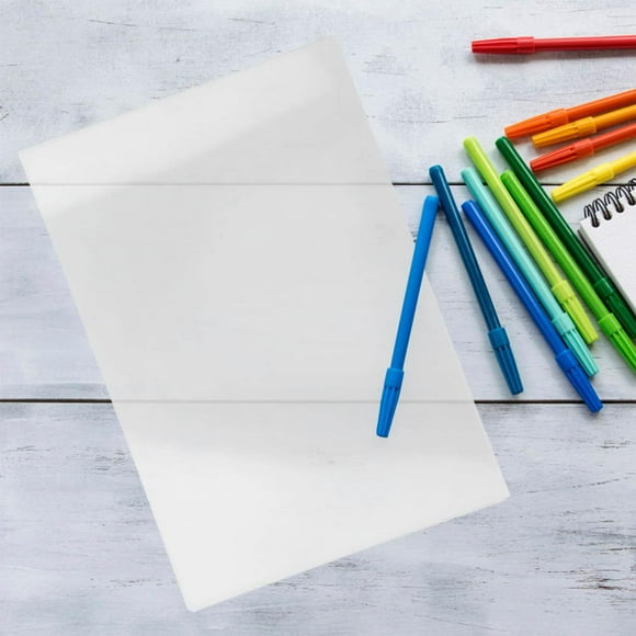 Qiilu Shrink Sheet, Shrink Plastic Sheet,10PCS Shrink Plastic Sheet Color Pencil Hand-Painted DIY Custom Materials