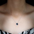 thumbnail image 4 of Rosec Jewels Bezel Set London Blue Topaz Necklace for Women - 2 Carat - AAA Grade - December Birthstone Necklace with Jewelry Box, 925 Sterling Silver, 4 of 8
