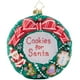 thumbnail image 1 of Christopher Radko Adorno decorativo navideño de cristal europeo hecho a mano Corona de galletas alegres, 1 of 1