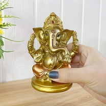 BangBangDa Hindu Lord Ganesha Statue - Indian Elephant God Murti Decor Hand Painting Figurines Idol Wedding Return Gifts Home Mandir Pooja Item Altar Yoga Room Decor