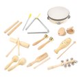 thumbnail image 1 of Music Toys, 10PCS Set Beech Wood Musical Percussion Instruments Multifunctional  for Home, 1 of 7