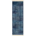 thumbnail image 4 of Unique Loom District Rustic Border Area Rug 2' 2 x 6' Runner Blue/Navy Blue, 4 of 4
