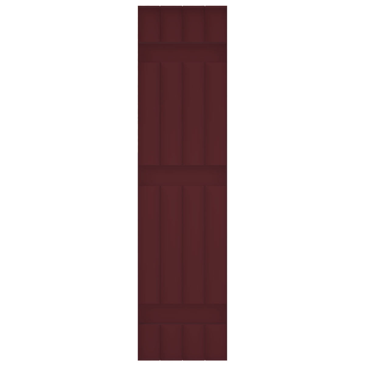 14"W x 59"H Mid-America Vinyl, Standard Size Four Board Joined Shutters, w/Installation Shutter-Lok's & Matching Screws, 078 - Wineberry