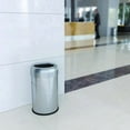 thumbnail image 2 of Open Top Trash Can, 13 gal, Plastic/Stainless Steel, Silver | Bundle of 2, 2 of 6