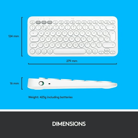 Logitech - K380 TKL Wireless Bluetooth Scissor Keyboard for Mac with Compact Slim Profile - Off-White