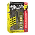 thumbnail image 3 of Sharpie® PRO Permanent Markers, Fine Point, Black/Gray Barrel, Black Ink, Pack Of 12 Markers, 3 of 9