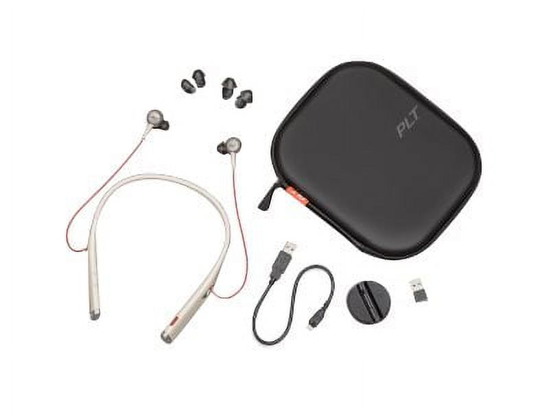 Poly Voyager 6200 UC - Headset - ear-bud - over-the-ear mount - Bluetooth - wireless - active noise canceling - sand - Certified for Microsoft Teams - image 2 of 4
