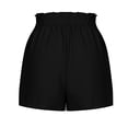thumbnail image 6 of Linen Shorts for Women Summer Casual Elastic Waist Wide Leg Loose Fit Lightweight Beach Shorts with Pockets, 6 of 6