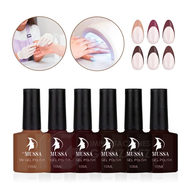 Esmaltes Para Uñas Mussa Gama De Gelish Semipermanente 10 ml x 6 unidades