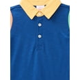 thumbnail image 2 of Wonder Nation Baby Boys' Polo Shortie Romper with Short Sleeves, Sizes 0/3M-24M, 2 of 3