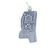 thumbnail image 1 of Sterling Silver 24" .8mm Box Chain MISSISSIPPI State Pendant Necklace, 1 of 2