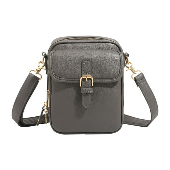 Apmemiss Christmas Gifts Clearance Upgraded Vintage Double Large Capacity Mini Messenger Bag Leather Small Purse Crossbody Shoulder Bag for Men and Women