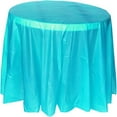thumbnail image 2 of 4 Pack of Round Disposable Plastic 84 Inch Tablecloths Party Wedding Picnic Banquet Table Clothes Table Cover for Round Tables, 2 of 6