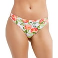 thumbnail image 1 of BCBGeneration Bas de Maillot de Bain Taille Basse pour Femmes avec Dos Froncé, Blanc Multi, Moyen, 1 of 7