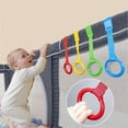 thumbnail image 2 of Playpen Pull Up Rings, Crib 4 Color Baby Pull Up Bar, Plastic Pull Up Handles For Play Pen, Universal Hanging Rings To Pull Up On, Baby Toy Strap, 2 of 4
