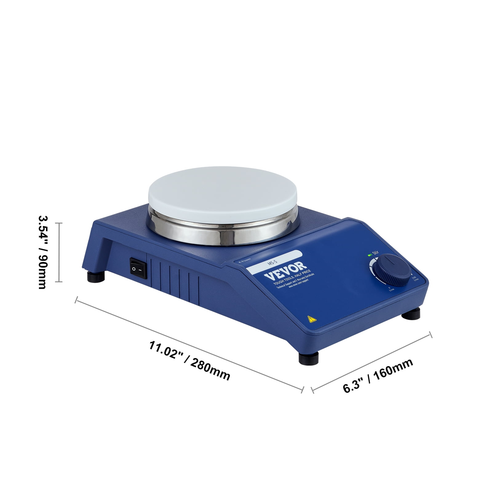 KFFKFF Magnetic Stirrer Stir Plate Kit 0-1500 RPM Adjustable Speed Max 20L