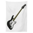thumbnail image 3 of Ambesonne Guitar Tablecloth Rectangular Table Cover, 4 String Bass Music, 60"x84", Black White Caramel, 3 of 4