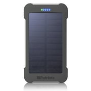 4Patriots Patriot Power Cell CX: Portable Solar Power Bank - Rechargeable Battery, 3 USB Ports, 8,000 mAh Lithium Ion Battery, LED Flashlight
