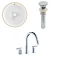 thumbnail image 1 of 15.25-in. W CUPC Round Bathroom Undermount Sink Set In White - Chrome Hardware - Overflow Drain Incl. AI-13043, 1 of 1