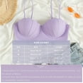 thumbnail image 2 of Swimsuit Tops for Women Strappy Seashell Mermaid Push Up Bathing Suit For With Underwire Bikini Top, 2 of 3