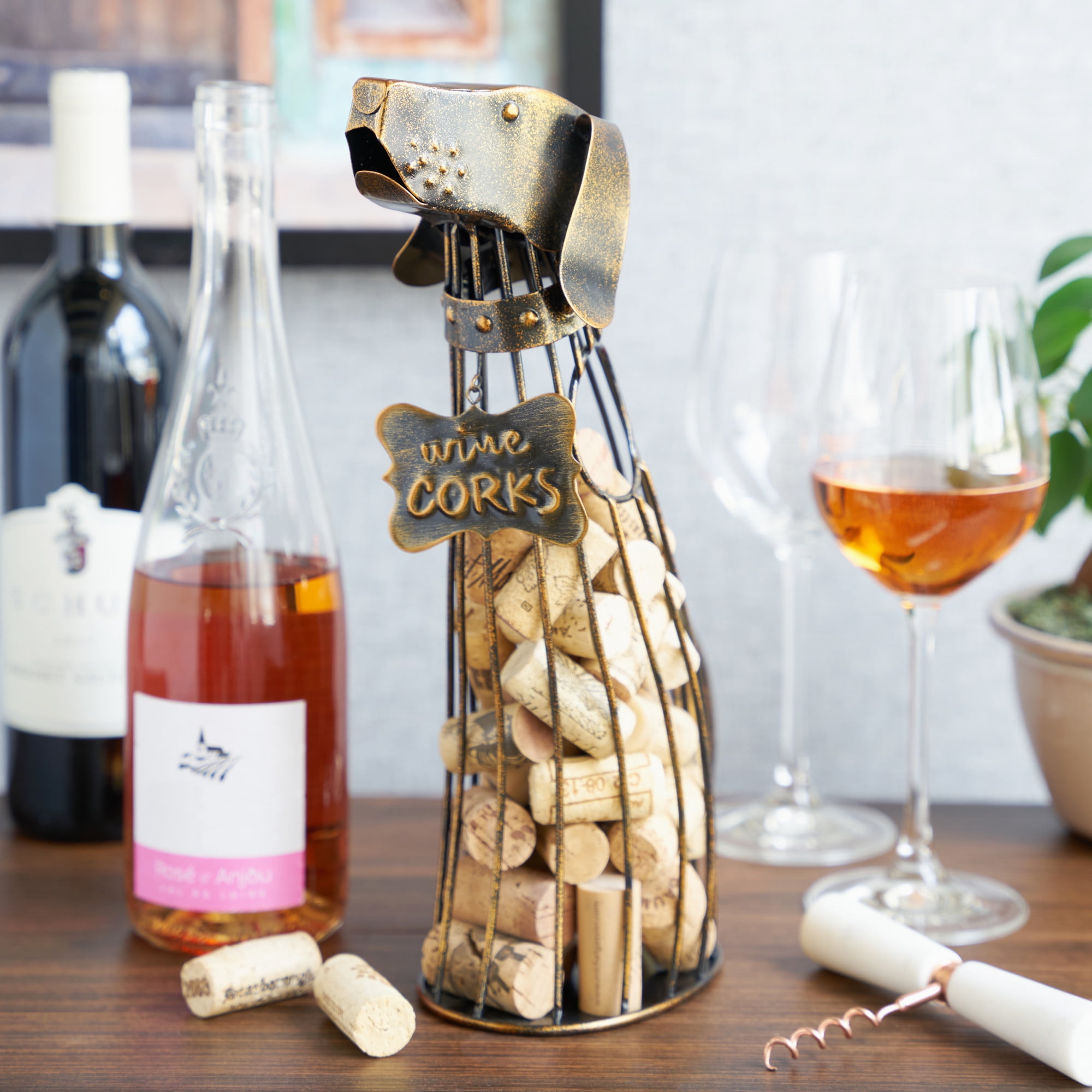 Cat wine cork online holder