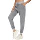 thumbnail image 1 of Pantalones deportivos para mujer con cordón, cómodos, transpirables, bolsillos en la cintura elástica, pantalones de chándal sueltos informales para deportes y correr, gris S, 1 of 4