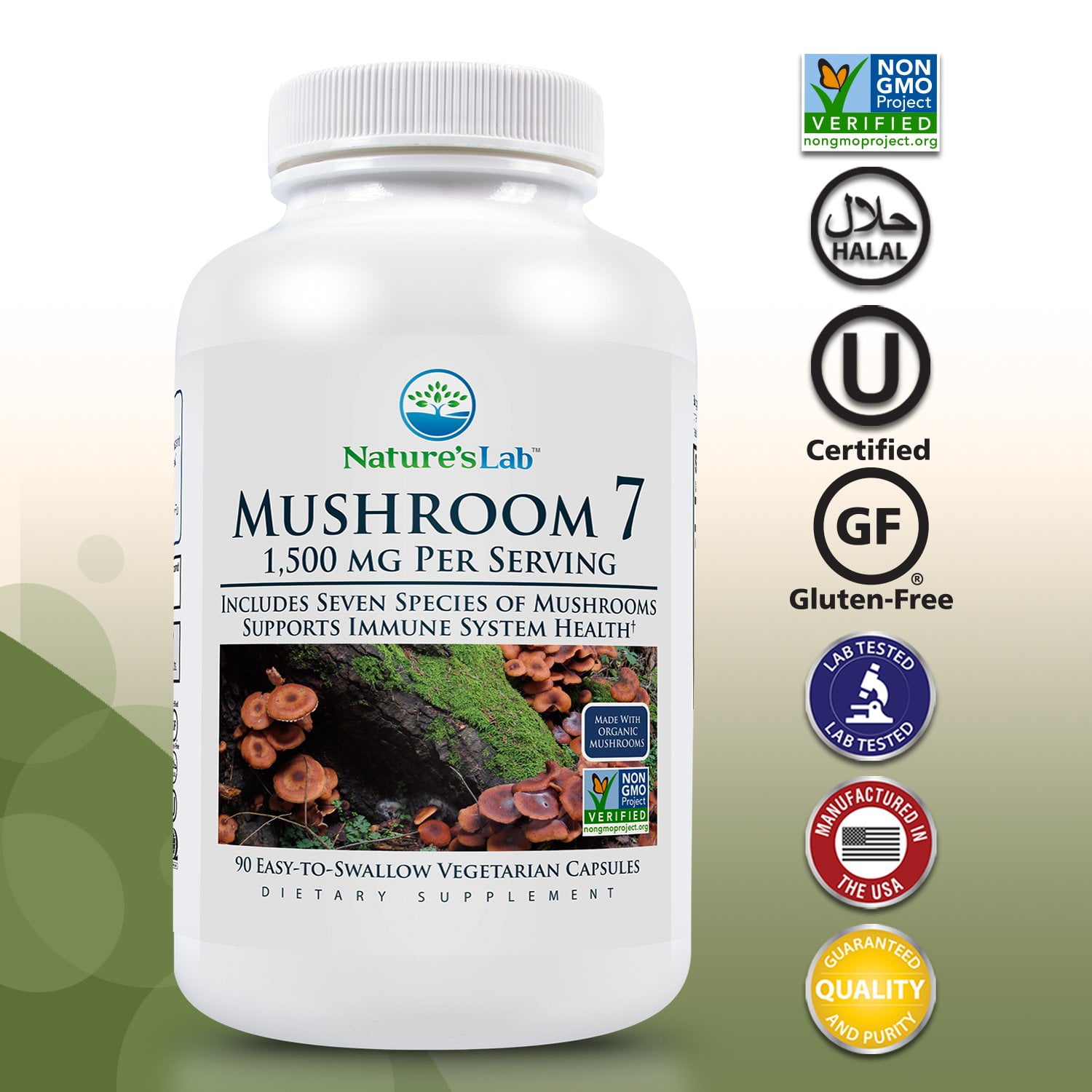Nature's Lab Mushroom 7 90 Capsules