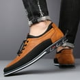 thumbnail image 2 of Dressy Casual Mens Shoes Lace Up Non Slip Breathable Comfortable Business Lace Up Leisure Solid Color Leather Shoes, 2 of 5