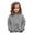 00#Grey1193, variant on Shinyii Girls Casual Hoodie Letter Print Pullover Hooded Sweatshirt, Black, Sizes 3-10