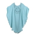 thumbnail image 2 of Bikini Cover Up Hollow Out Tassels Summer Loose-fitting Sun Protection Swimwear Tunic for Beach, 2 of 7
