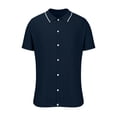 thumbnail image 3 of LIaqionyy Shirts for Mens Kint Short Sleeve Button down Fashion Lightweight Beach Vacation Work Tops, 3 of 5