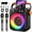 Black, variant on JAUYXIAN Karaoke Machine for Kids Adult, Karaoke Machine with 2 Microphone, Portable Bluetooth Speaker for Party