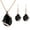 Black, variant on 3PCS Women's Fashion Rhinestone Choker Chain Necklace Drop Earrings Jewelry Set