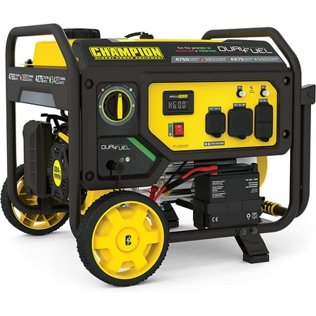 

Champion Power Equipment 201052 4750/3800-Watt Dual Fuel Portable Generator with Electric Start Wheel Kit
