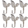 thumbnail image 7 of 6pcs Metal Window Curtain Tieback Hook Drapery Holdbacks Hooks Silver Tone, 7 of 7