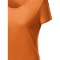 thumbnail image 4 of FashionOutfit Women's Basic Short Sleeve Scoop Neck Dip Hem T-Shirts, 4 of 4