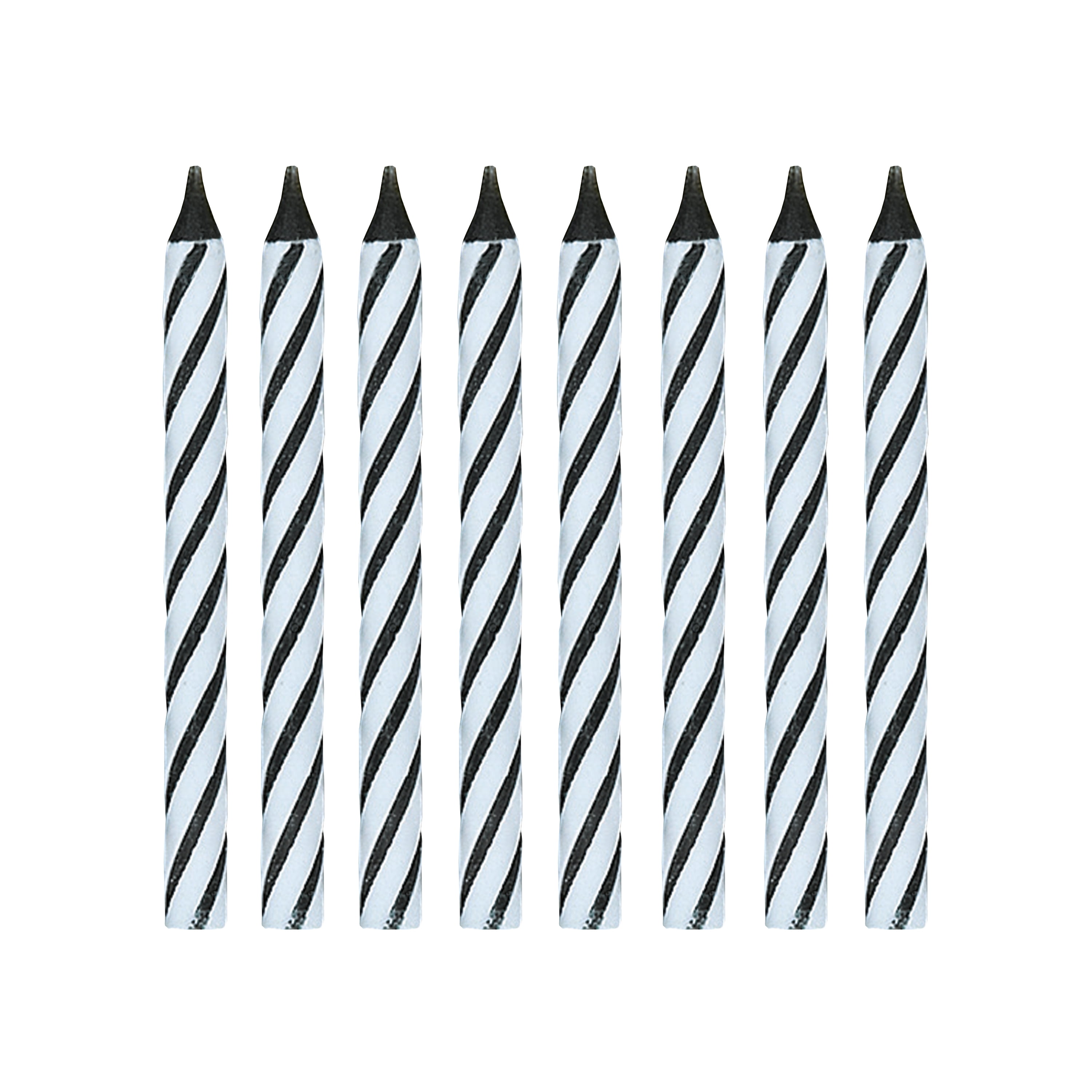 Black Birthday Candles, 2.5in, 24ct