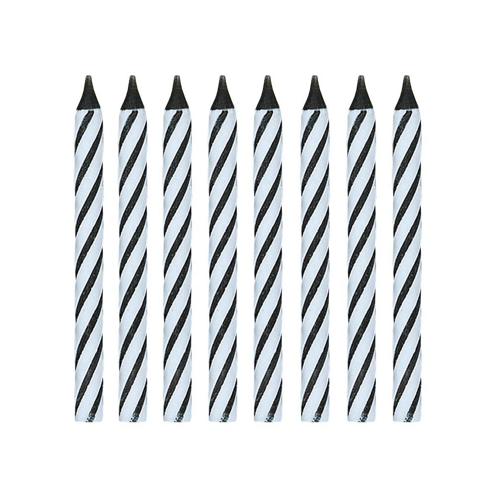 Black Birthday Candles, 2.5in, 24ct