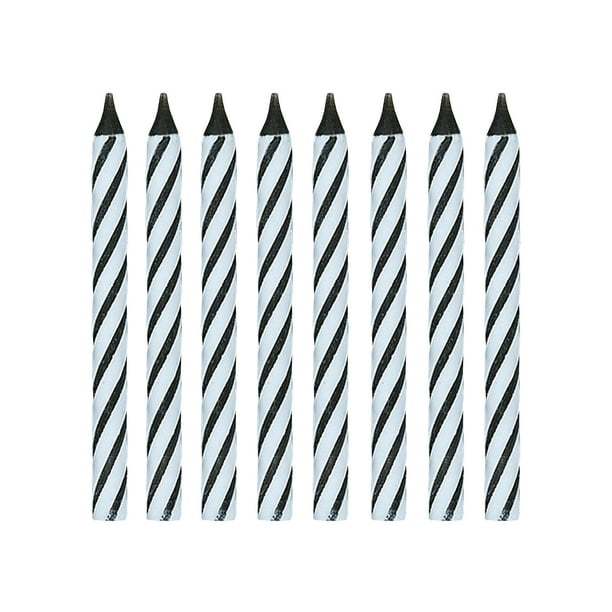 Black Birthday Candles, 2.5in, 24ct